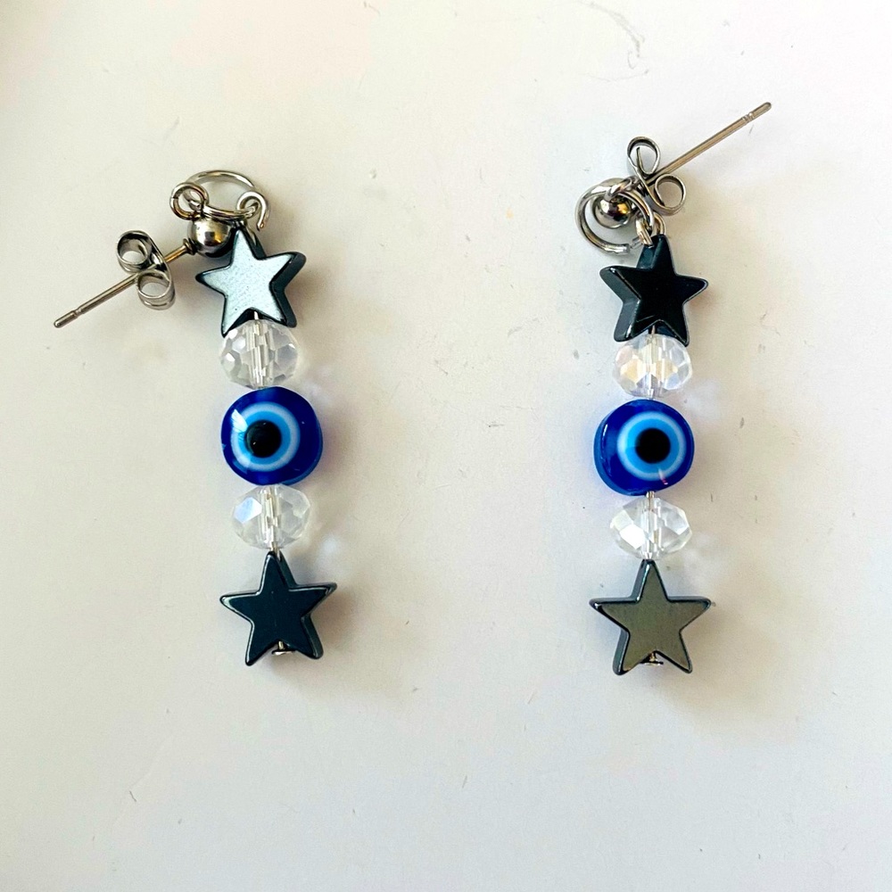 Evil eye earrings